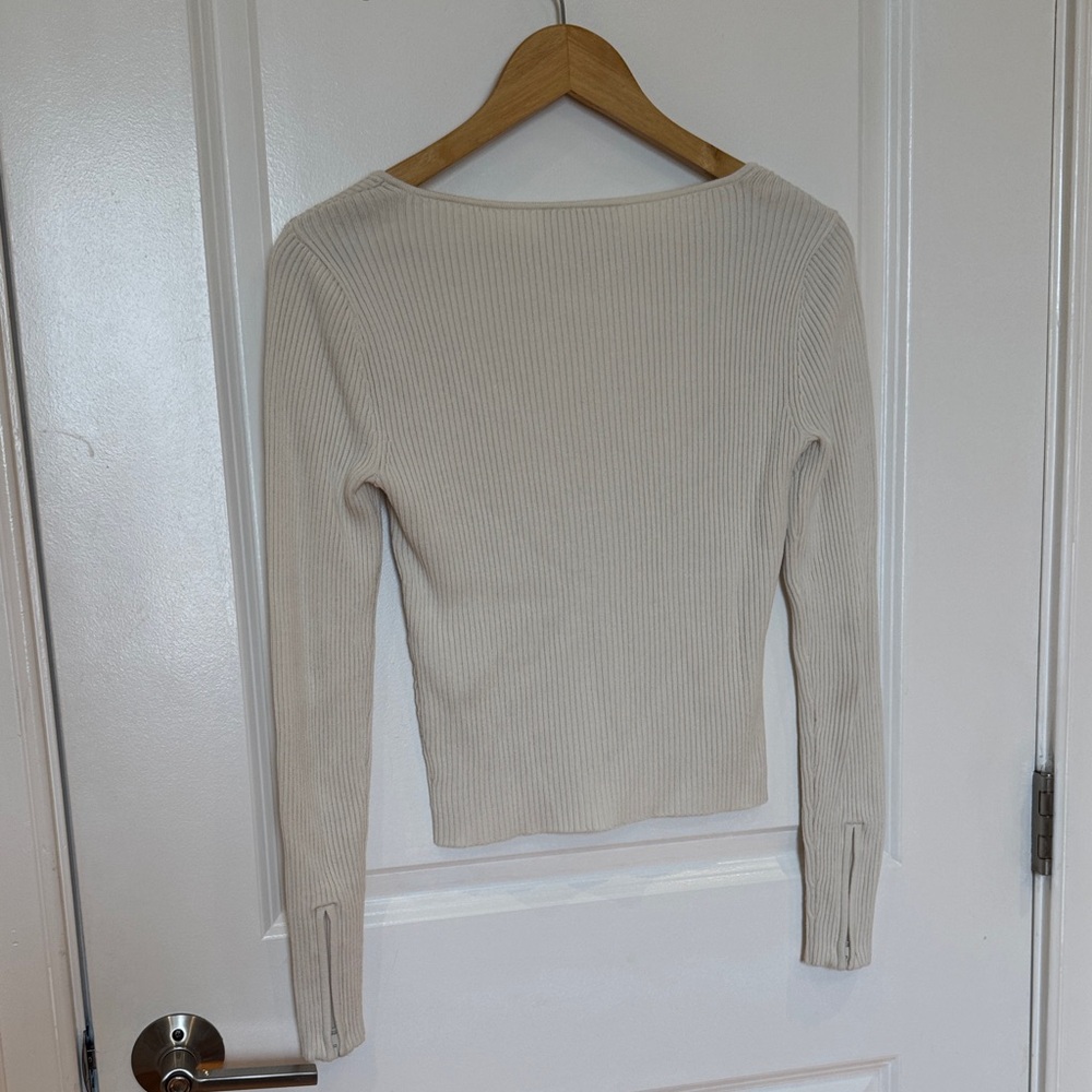 FRAME Ivory Ribbed top - Picture 8 of 9